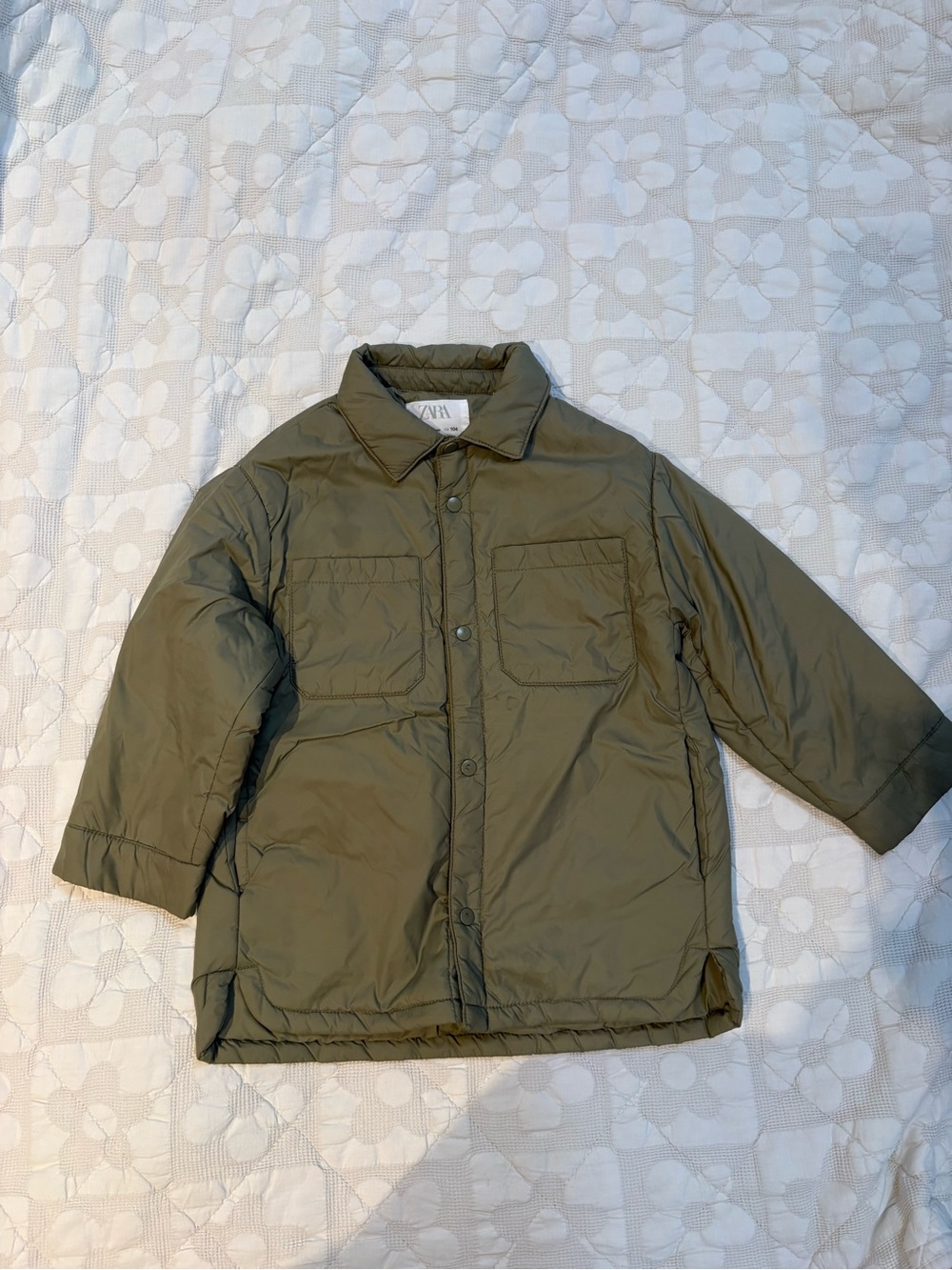 Zara Kids Olive Green Puffer Shirkit